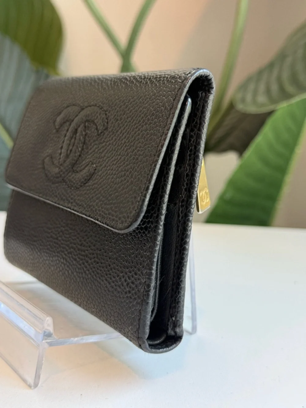 Chanel ‘Caviar Leather Tri Fold Wallet’